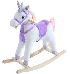Hometown Holidays 28715 Rocker Unicorn, Polyester/Wood, Rainbow