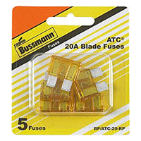 Bussmann BP/ATC-20-RP Automotive Fuse, Blade Fuse, 32 VDC, 20 A, 1 kA Interrupt