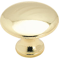 Amerock Everyday Heritage Series 255PB Cabinet Knob, 15/16 in Projection, Zinc, Polished Brass