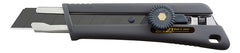 OLFA Comfort-Grip Series 1118008 Ratchet-Lock Utility Knife, 18 mm W Blade, Stainless Steel Blade, Cushion-Grip Handle