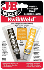 J-B Weld 8276F Epoxy, Dark Gray, Solid, 2 oz, Twin Tube