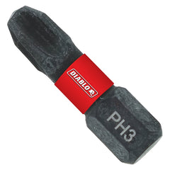 Diablo DPH31P5 Screwdriver Insert Bit, #3 Drive, Phillips Drive, 1 in L