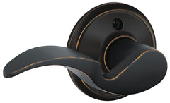 Schlage F Series F170AVA716LH Dummy Lever, Mechanical Lock, Aged Bronze, Lever Handle, Metal, Residential, Grade 2 Grade