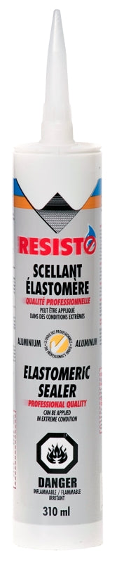 Resisto 65700 Elastomeric Sealant, Aluminum, Paste, 10 oz, Cartridge