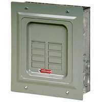 Eaton BR48L125FP Load Center, 125 A, 8-Pole, 4-Space, 8-Circuit, Main Lug, NEMA 1 Enclosure, Flush