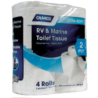 Camco USA 40274 Toilet Tissue, 2-Ply, 500 Sheets per Roll