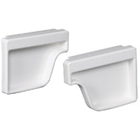 Amerimax M0611HP Gutter End Cap, 5 in L, 2 in W, Vinyl, White