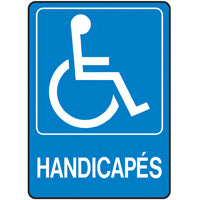 D-17F SIGN HANDICAPES PLSTC BL