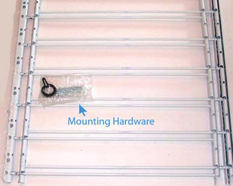 John Sterling 1130 Series 1136 Window Guard, 24 to 42 in W, 22 in H, Steel, White, 20-1/8 in Bar, 6-Bar