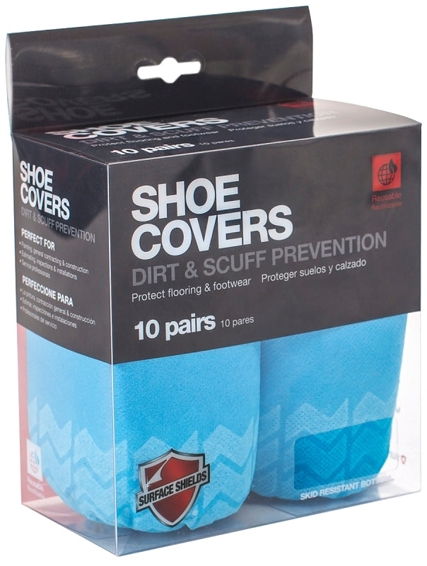 Surface Shields SC3001PB Protection Shoe Cover, Universal, Cloth, Blue, Elastic