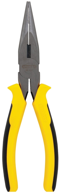 Stanley 84-032 Nose Plier, 8 in OAL, Black/Yellow Handle, Ergonomic Handle, 15/16 in W Jaw, 2-29/64 in L Jaw