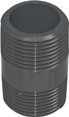 Genova 300 Series P-34-2 Pipe Nipple, 3/4 in, MIP, PVC, Gray, SCH 80 Schedule, 2 in L