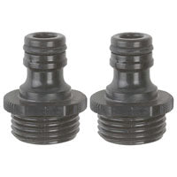 Gilmour 829084-1002 Hose End Adapter, 3/4 in, Male x Female, Polymer, Black