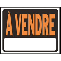 SP-130 SIGN A VENDRE ORG/BLACK