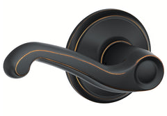 Schlage F Series F10FLA716 Passage Lever, Mechanical Lock, Aged Bronze, Lever Handle, Metal, Residential, Grade 2 Grade