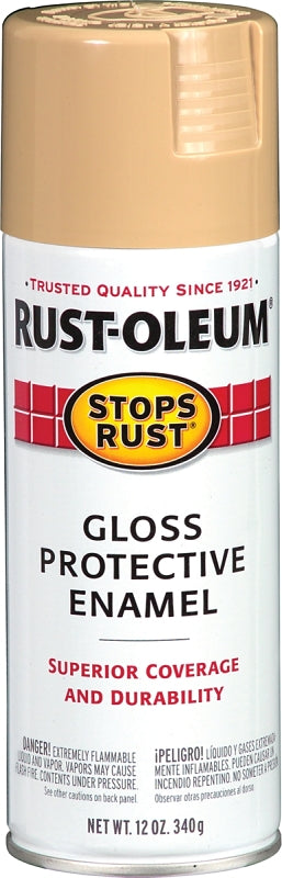 Stops Rust 7771830 Rust Preventative Spray Paint, Gloss, Sand, 12 oz, Can