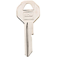 Hy-Ko 11010B10 Key Blank, Brass, Nickel, B10 Key Number