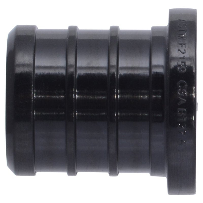 SharkBite UP518A5 Pipe Plug, 3/4 in, Barb, Polymer, Black