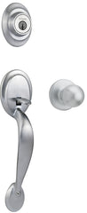 Weiser Kingsway x Yukon Series 9GAC94710-002 Handleset, 3 Grade, Satin Chrome, 2-3/8 to 2-3/4 in Backset, Residential