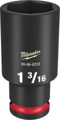 Milwaukee SHOCKWAVE Impact Duty Series 49-66-6233 Deep Impact Socket, 1-3/16 in Socket, 1/2 in Drive, Square Drive