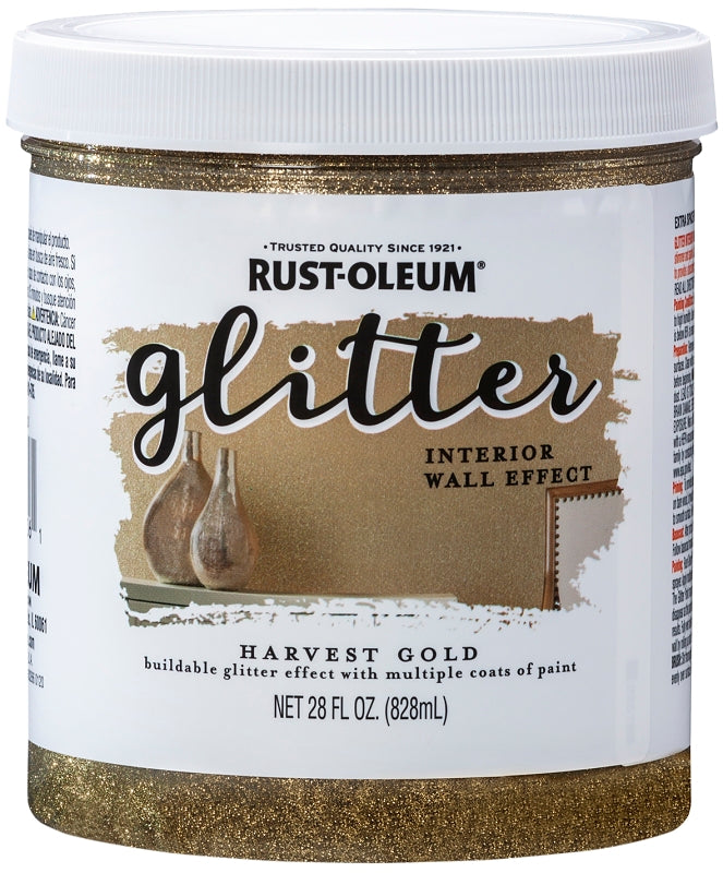 Specialty 360218 Textured Glitter Paint, Harvest Gold, 28 fl-oz, Can