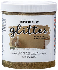 Specialty 360218 Textured Glitter Paint, Harvest Gold, 28 fl-oz, Can