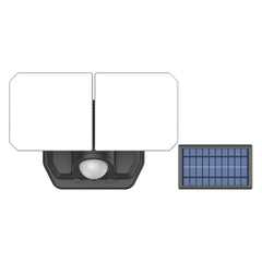 WALL LIGHT LED SOLAR 2HD 1200L