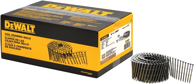 DeWALT DWC6P99D Framing Nail, 2 in L, Bright, Full Round Head, Smooth Shank