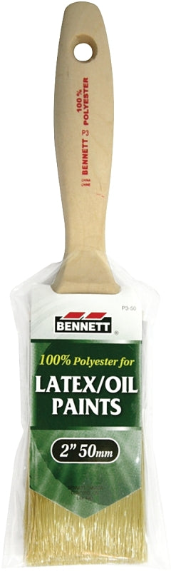 BENNETT P3-50 Paint Brush, 2 in W, Polyester Bristle