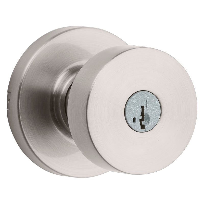 Kwikset Signature Series 740PSK RDT 15 SMT Round Entry Door Lock, Knob Handle, Satin Nickel, Zinc, SC1, KW1 Keyway