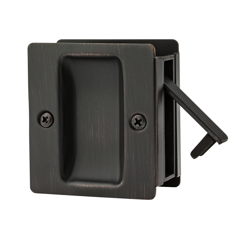 Weiser Pocket Doorlock Series 9W10300-008 Pocket Lockset, Universal Hand, Venetian Bronze, 2-3/8 in Backset