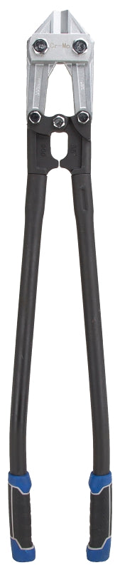 Vulcan JL-WD-0636 Bolt Cutter, 10 mm Cutting Capacity, Chrome-Molybdenum Steel Jaw, 36 in OAL, Black/Blue Handle