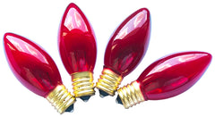 Hometown Holidays 19292 Light Bulb, 7 W, Intermediate Lamp Base, Incandescent Lamp, Transparent Red Light