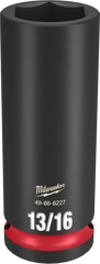 Milwaukee SHOCKWAVE Impact Duty Series 49-66-6227 Deep Impact Socket, 13/16 in Socket, 1/2 in Drive, Square Drive