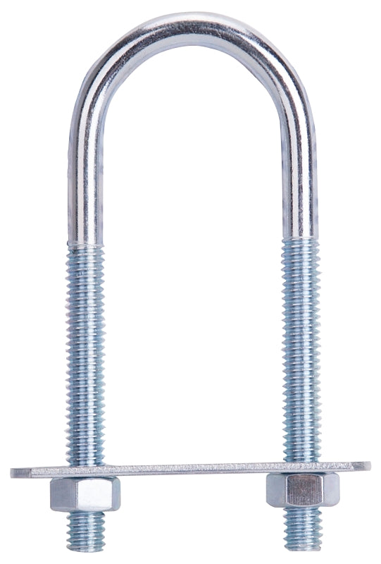 ProSource LR363 U-Bolt, 5/16 in Thread, 2-3/8 in L Thread, Steel, Zinc