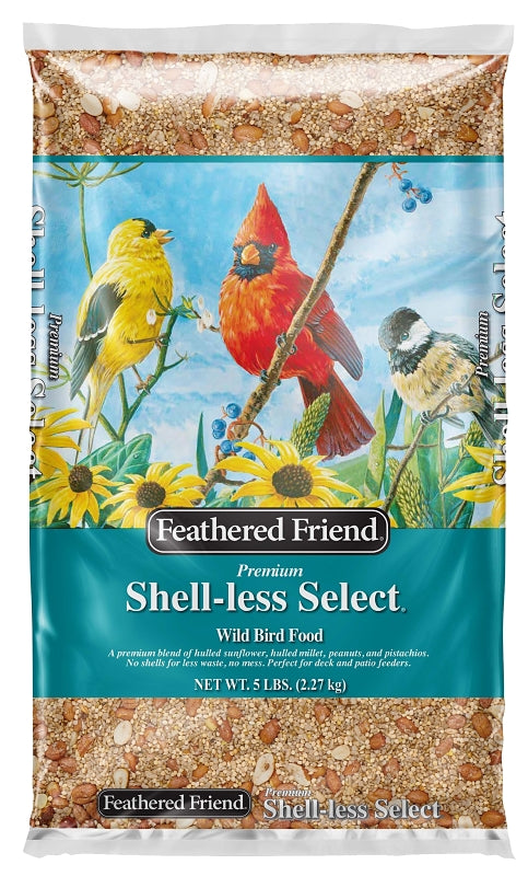 Feathered Friend Shell-Less Select Series 14397 Wild Bird Food, 5 lb, Bag