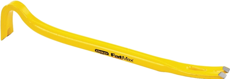Stanley 55-101 Wrecking Bar, 14 in L, Beveled/Slotted Tip, 1-1/8 in Claw Blade Width 1, 1-1/16 in Claw Blade Width 2 Tip