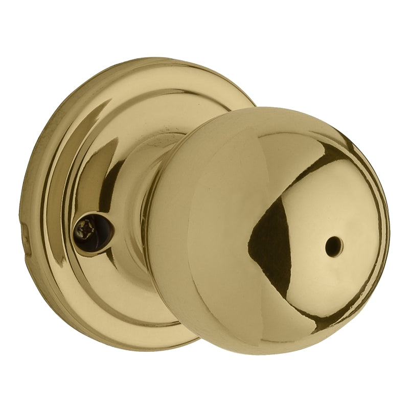 Weiser Huntington Series 9GA3310-016 Privacy Door Knob, 2-1/8 in Dia Knob, Brass