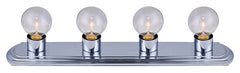 Canarm IVLBS14CH Vanity Light, 60 W, 4-Lamp, G Lamp, Steel Fixture, Chrome Fixture