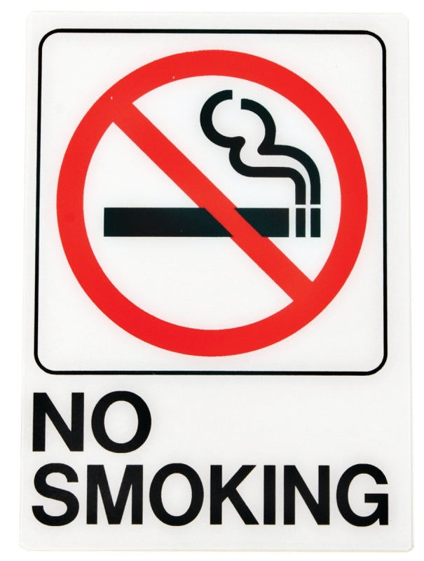 SIGN NO SMOKING 5X7IN PLASTIC