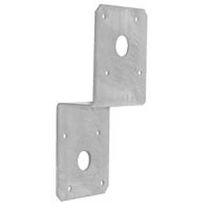 MiTek SDJT14-TZ Post Tie, 6-1/4 in L, 2-3/4 in W, Steel, Zinc