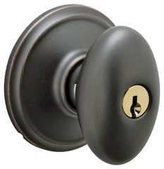 Schlage Siena Series F51A VSIE716 Entry Knob Set, Knob Handle, Aged Bronze, Metal, C Keyway, Residential, Grade 2 Grade
