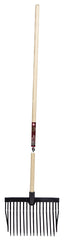 Garant 81713 Bedding Fork, 13 in W Tine, 10 in L Tines, Narrow, Sharp Tine, 16-Tine, Polycarbonate Tine, 52 in L Handle