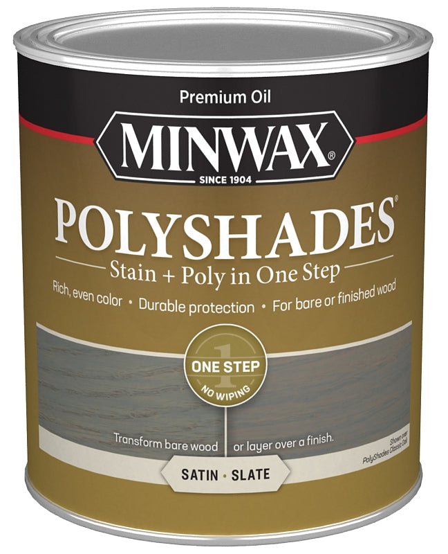 STAIN WOOD SATIN SLATE 1QT