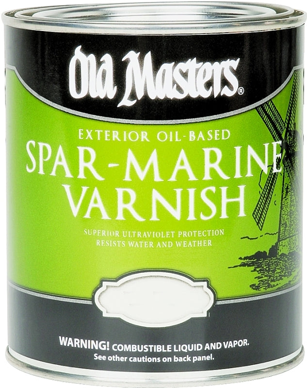 Old Masters 92401 Spar Marine Varnish, Gloss, Liquid, 1 gal, Pail