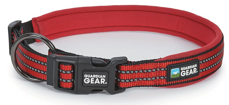 Guardian Gear ZA0006 16 83 Dog Collar, O-Ring Link, 16 to 83 in L Collar, Nylon, True Red