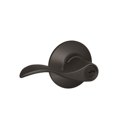 Schlage Accent Series F51A ACC 622 Entry Door Handleset Lockset, Mechanical Lock, Matte Black, Lever Handle, Metal