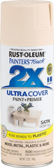 2X Ultra Cover 334073 Spray Paint, Satin, Ivory Silk, 12 oz, Can