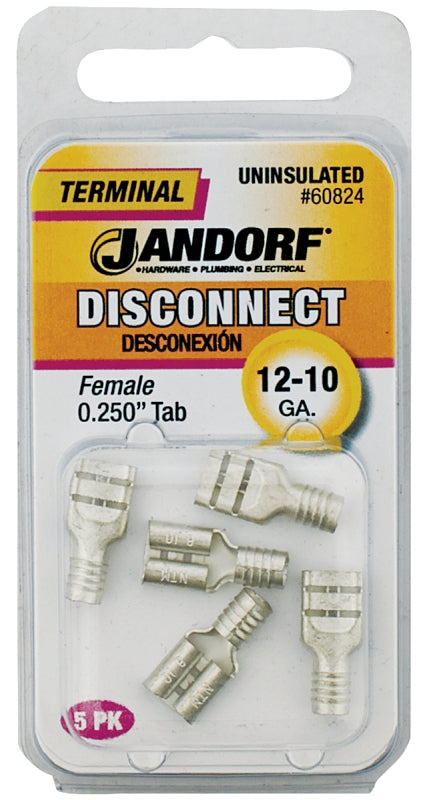 Jandorf 60824 Disconnect Terminal, 12 to 10 AWG Wire, Copper Contact
