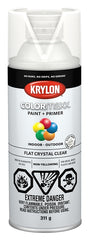 Krylon 455470007 Enamel Spray Paint, Flat, Crystal Clear, 12 oz, Can